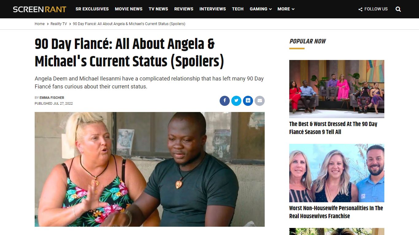 90 Day Fiancé: All About Angela & Michael's Current Status (Spoilers)