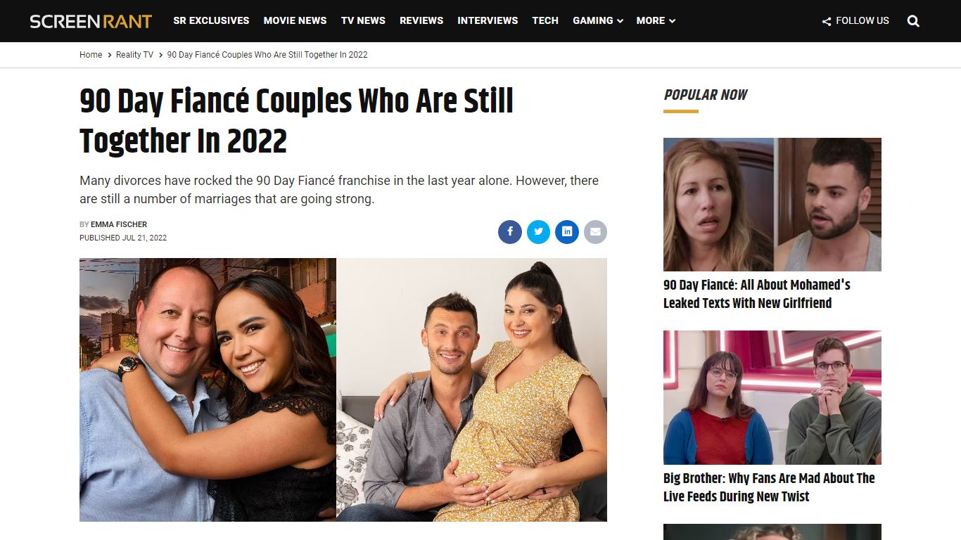 90 Day Fiancé Couples Who Are Still Together In 2022 - ScreenRant